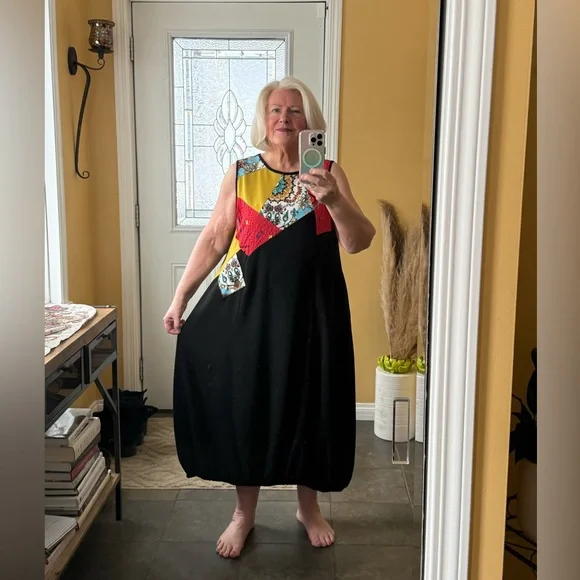 Moonlight colourful Patchwork Maxi Dress - Picture 2 of 8